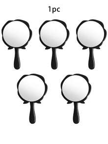 1 buc oglindă portabilă cu flori de trandafir pentru fete, oglindă mică de machiaj, portabilă, mini oglindă de machiaj, portabilă pentru studenți, oglindă mică portabilă pentru machiaj de nuntă, oglindă portabilă pentru domnișoare de onoare, oglindă de machiaj zilnică