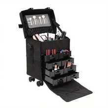 YUNRUX Makeup Case Professional Rolling Cosmetic Case With Drawers Travel Trolley 9Kg - Black - View 10