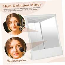 Makeup Vanity Mirror True Mirror Non Reversing Double Sided Magnifying Side Inverted Standing For Vanity
