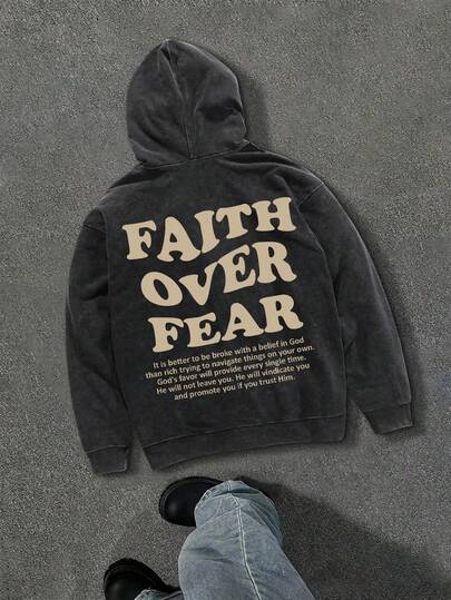 Sudadera con capucha casual de hombre para otoño con gráfico eslogan desgastado, para salir, de manga larga, ideal como regalo para amigos, esposo, o novio