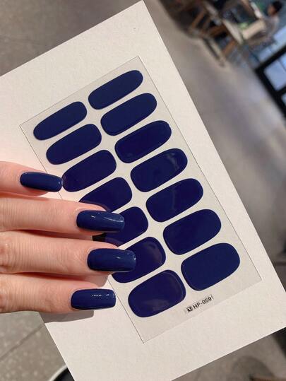 1 pieza Nuevos adhesivos de uñas de unicolor, adhesivos de arte de uñas a prueba de agua y fáciles de despegar, calcomanías de uñas para mujeres, adhesivos de uñas autoadhesivos, fáciles de usar, adecuados para vacaciones, fiestas, regalos de cumpleaños, suministros para uñas