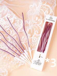 6/18/36 件金色/银色/玫瑰金/多色螺旋蜡烛，高品质生日派对蛋糕装饰蜡烛，适用于生日、派对、婚礼、节日、生日蜡烛、生日装饰、生日快乐、蛋糕蜡烛、房间装饰礼物、圣诞节、毕业礼物 - 彩色 - 查看 12