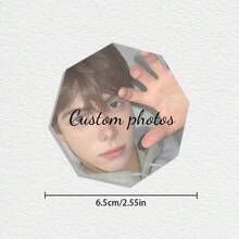 1pc Personalized Simple And Fashionable Refrigerator Magnet, Upload Photo, Customize Text As Gift For Friends, Family, Lover, Commemorative Gift, Holiday Gift, Surprise Gift, Valentine's Day Gift, Mother's Day Gift, Father's Day Gift