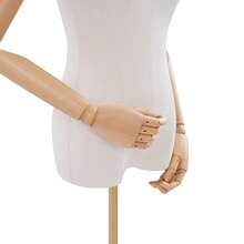 YUNRUX Female Tailor's Dummy, Dress Form With Adjustable Height, Dress Display Stand - 白色 - 查看 6
