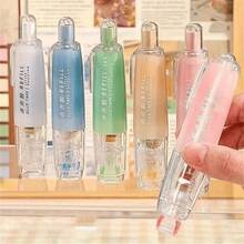 1 buc/3 buc/5 buc bandă adezivă retractabilă cu două fețe, rolă de bandă adezivă reîncărcabilă 0,23 inch x 16,40 ft, rolă de bandă adezivă cu vârf rotativ la 360° pentru scrapbooking, cărți, accesorii DIY