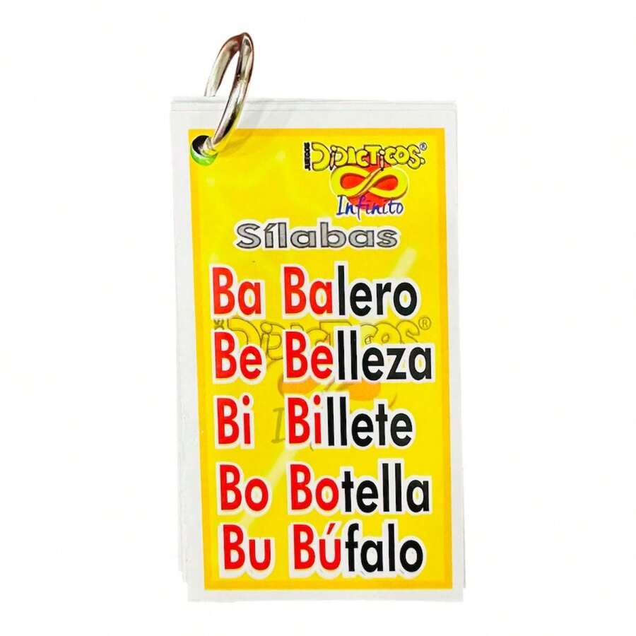 KEYCHAIN OF MULTIPLICATION TABLES, VERBS, ABC AND SYLLABLES - Multicolor - View 1
