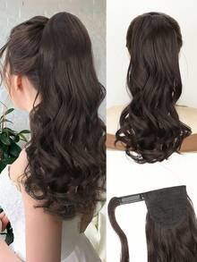 Easy-To-Use 14" Wavy Ponytail Extension- Natural Curly Synthetic Hairpiece For Women, Lightweight& Secure Clip-In Design - Multicolor - View 14