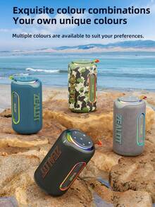 ZEALOT MP1 60W High-Power Wireless Speaker, Portable Outdoor Subwoofer With 1 Speaker, 8000mAh Battery, RGB Lights, SD Card/USB/AUX Support, Dual Speakers, Hands-Free Calling, Compatible With Phones/Tablets/TVs/Computers, Suitable For Outdoor Parties, Home Gatherings, Beach Parties