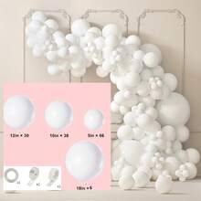 10/30/50/100/135 件 5/10/12/18 英寸彩虹粉彩气球花环拱门套装，红橙黄绿蓝紫黑白色乳胶气球套装适用于生日派对婚礼订婚周年纪念新娘送礼会单身派对圣诞节万圣节主题派对装饰 - 彩色 - 查看 94