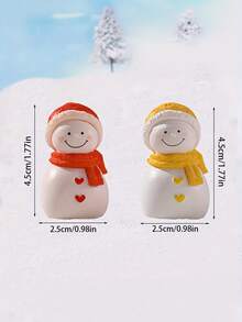 2 Stücke Weihnachtsmann-Paar Figuren Set, romantische Feiertags-Tischdekoration, ideal für saisonale Präsentation, Schreibtisch, Armaturenbrett, Musikbox Zubehör, aus strapazierfähigem Material gefertigt - perfekt für Weihnachtsdekoration ohne Strom