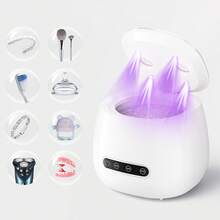 Máy làm sạch răng giả siêu âm, Máy làm sạch siêu âm 48kHz, Hẹn giờ kỹ thuật số 3 chế độ, Máy làm sạch siêu âm cọ trang điểm, Pin sạc - Cấp nguồn qua USB để làm sạch đồ trang sức và đồ trang trí, cọ trang điểm, v.v. | Dễ dàng sử dụng tại nhà - Nhiều màu - Xem 5