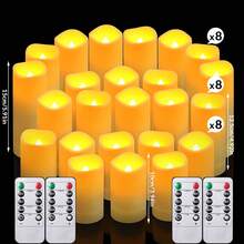 4/12/24 pièces Bougies sans flamme avec télécommande et minuterie, bougies LED alimentées par batterie scintillantes avec lumière chaude, bougies électriques imperméables fausses bougies, bougies sans flamme scintillantes, bougies pilier pour la décoration de mariage, la décoration de la maison, la décoration intérieure/extérieure, la décoration de fête d'anniversaire - Beige - Voir 15