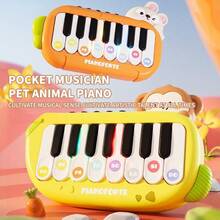 1 set de jouet de piano électronique pour l'éducation précoce, apprentissage musical interactif multifonctionnel, jouet de musique de piano de poche à tonalités multiples (certaines couleurs d'accessoires sont aléatoires)
