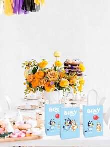 Bluey إمدادات حفلة بموضوع بلوي - هالوين، ، عيد الميلاد والأعياد، أكياس ورقية بشكل كلب، أكياس حلوى، أكياس تسوق، أكياس هدايا عيد الميلاد، أكياس تعبئة الشاي الأزرق، القهوة والمشروبات، أكياس هدايا الحفلات، أكياس تذكارية للحفلات