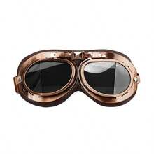 Retro Motorcycle Goggles Glasses Vintage Moto Classic Goggles For Harley Pilot Steampunk ATV Bike Copper Helmet