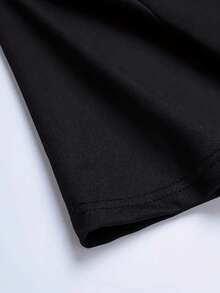 GRDR 男士秋冬新款简约圆领长袖T恤 - 黑色 - 查看 4