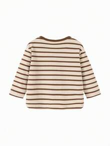 mini bala 儿童长袖T恤柔软透气耐穿舒适秋季日常上衣 - 咖色調 - 查看 5