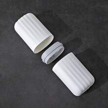 1 cană de călătorie pentru periuța de dinți, cană de clătire portabilă, cană compartimentată pentru periuța de dinți din căminul studențesc, cutie de depozitare pentru uz casnic, design pentru cupluri