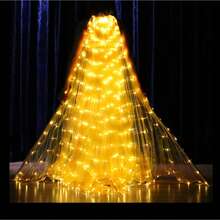 1pc Solid Color Shiny Polyester Belly Dance Wings Prop, Suitable For Easter, Christmas, Halloween, Wings, Butterfly Fairy Wings, Luminous Wings, Colorful Wings, Belly Dance Costume Performance Wings, Party Dance Wings, LED Light Wings - Multicolor - View 14