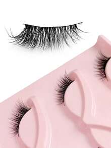 5 Pairs Half Eye Lashes Fluffy Lightweight And Soft Natural Look False Eyelashes ,3D Faux Mink Lashes Makeup Extension Fake Lashes,For Used Daily Makeup Extensions Reusable - Natural Lashes - View 7