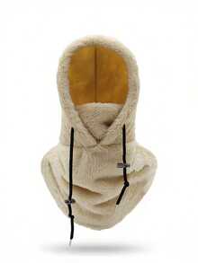 1pc/2pcs Solid Color Fleece Warm Balaclava, Comfortable Breathable Windproof Face Mask For Autumn/Winter - Multicolor - View 14
