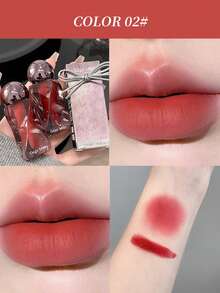 Gege Bear 1 pieza Labial de terciopelo suave y mate, de larga duración, a prueba de manchas, de color natural, versátil, producto de maquillaje - Multicolor - Ver 9