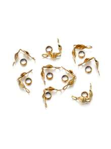 200 peças/pacote Conectores, Fechos, Crimps, Achados Banhados a Ouro em Aço Inoxidável para Fazer Joias DIY, Pulseiras, Colares