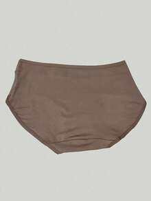 4Pcs Women's Comfortable Mid-Waist Merrily Solid Color Panties - 彩色 - 查看 2