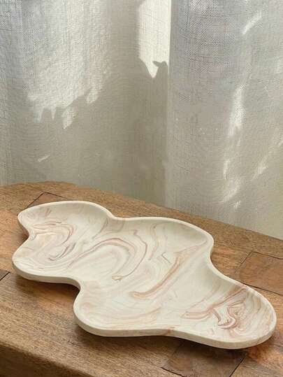 1PC Asymmetrical Curved Tray Silicone Mold DIY Cloud Tray Storage Dish Gypsum Mould Home Decoration Ornament Epoxy Resin Molds Handicraft Production Casting Mold