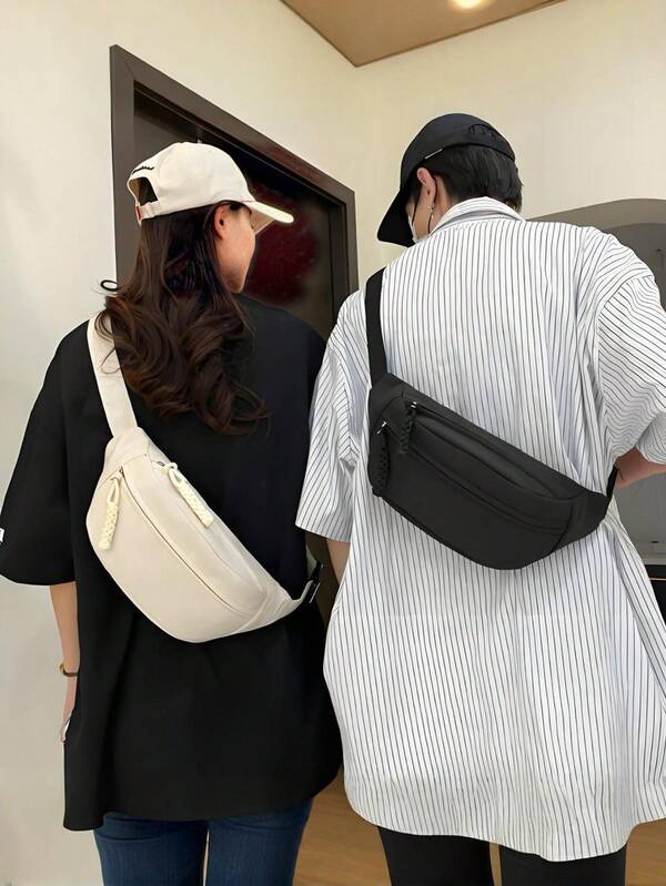 13*5.9in High Capacity Chest Bag/Waist Bag, Fashionable Women's Casual Shoulder, Preppy Bum Bag, New Small Bag, One-Shoulder Underarm Bag, Chest Bag, Crossbody Small Waist Bag, Simple And Stylish Sports Chest Bag Unisex Suitable For Daily, Sports, Running, Travel, Casual Use