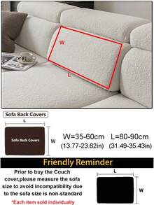 1件装弹力沙发套，纯色北欧风3D设计，四季皆宜，家居生活沙发套，防滑防刮，适用于客厅、卧室、书房沙发、扶手椅、双人沙发、组合沙发、贵妃椅。 - 米色 - 查看 12