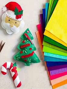 40/20/10pcs Felt Fabric Pieces, Assorted Colors Stiff Felt Fabric, 11.8 X 7.9inches (20 X 30cm) For DIY Sewing Crafts, Quilting, School Projects, Decorating, 1 Mm Thick Felt Fabric Square Craft Supplies, Non-Woven Fabric For Crafts, Christmas Decorations, Holiday Decor, Sewing Doll Crafts, Easter Gifts