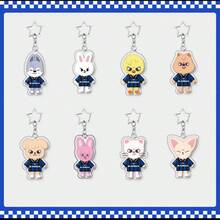 Portachiavi in acrilico a forma di stella SKZ 5'CLOCK, accessorio decorativo, ciondolo, collezione fan, regali per compleanni, regali per coppie, regali per feste, piccoli regali, il regalo di Natale perfetto