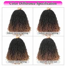 12/16 英寸 Yankee Twist 钩编辫，1 包 30 股/包，预打结 Yankee Twist 编发，棕色 Spring Mini Passion Twist，卷曲发尾，合成钩编辫 (1B/4/30) - 彩色 - 查看 8