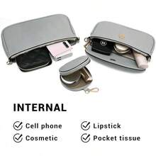 Multi Pochette Crossbody Bags For Women PU Leather Shoulder Handbag 3pcs Set-2025 - 灰色 - 查看 11