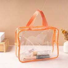 1pc Transparent Toy Storage Bag With Zipper And Label, Reusable Clear PVC Toy Organizer Pouch For Tabletop Games, Building Blocks, Puzzles, Toys, Nursery Storage - Multicolor - View 11