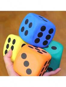 小号、中号、大号软泡沫骰子 - 适合派对、生日和节日（多色）