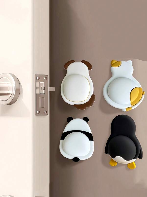 1pc Cute Animal Shaped Door Stopper! Silent Cushion, Wall Protector, Adorable Pet Door Bumper Guard, Silicone Anti-Collision Door Stop