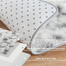 2x3 Small Rug For Bedroom Livingroom Mini Space Home Decor, Modern Indoor Shaggy Plush Fluffy Furry Fur Rugs Comfy Nursery Kids Room Floor Carpet, Tie-Dyed Grey & White - 紮染灰色和白色 - 查看 6