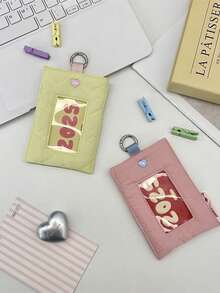 1 Stück gesteppte Liebes-Kartentasche, Damen Kleine/Große Kapazität Kartentasche, Studenten Kartenhalter Geldbörse, Bankkarten Tasche für Frauen, Mini Geldbörse, Münzbörse, Geldtasche, Y2K