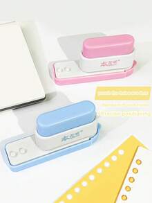 5-Hole Punch: Office Desk Organizer Tool - Ideal For DIY Binding Notebooks And Documents, Handmade Paper Punching Tool - Multicolor - View 2