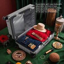 Luggage Sets 2 Piece With Spinner Wheel, Hardside Suitcase Set With TSA Lock,Lightweight Travel Luggage,Personalized Gifts For Men And Women,  For Men And Women, Grey - 灰色 - 查看 5