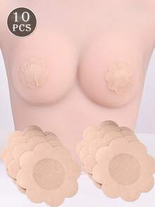 1对双面自粘胸垫，粘性胸罩，粘性聚拢胸罩内衣套装，粘性聚拢胸罩，聚拢粘性胸垫，胸垫，粘性胸垫，可重复使用衬垫，胸罩比基尼隐形加厚胸垫，防水游泳，优质双面自粘胸垫 – 终极可重复使用聚拢胸垫，适用于比基尼和泳装 | 防水加厚胸垫，隐形粘性胸垫，增强乳沟（杏色、黑咖啡色 A-D） - 彩色 - 查看 12