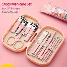 1 Stainless Steel Manicure And Pedicure Kit With Modern Concave Scissors And Grooming Tools, Including A Portable Storage Case - Unscented Nail Care Set For Men And Women