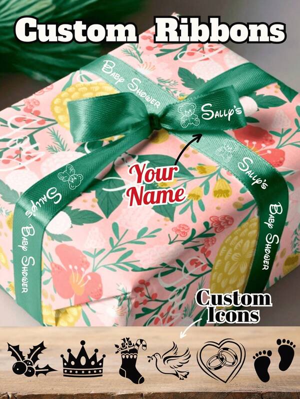 1/2/3/4/5/6/7/8/9/10Meter Custom Text Ribbon,Personalised 2.5cm Wide Satin Ribbon,Golden Text,Colored Silk Ribbon For DIY Crafts, Bow Making, Wedding Decoration, Gift Wrapping And Party Decor,Gift Wrapping, Birthdays Gift Wrapping, Weddings Gift Wrapping, Anniversary Gift Wrapping, Cake Wrapping,Customised Ribbon,Corporate Branding Ribbon