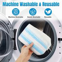 4-Pack Replacement Mop Pads For O-Cedar H2pro Flat Mop System &  | O'Cedar H2 Pro Microfiber Mop Heads Replacements | Washable Reusable Refills |  On Wood, Tile, Vinyl Floors - 6 件裝 - 查看 9