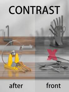1pc Plastics Utensil Rest And Pot Lid Holder With Drip Pad For Multiple Utensils,Spoon Rest,Spoon Rest For Kitchen,Lid Holder,Multifunctional Foldable Pot Lid Holder,Heat Resistant Cover Holder,Utensil Rack For Kitchen Accessories - Multicolor - View 8