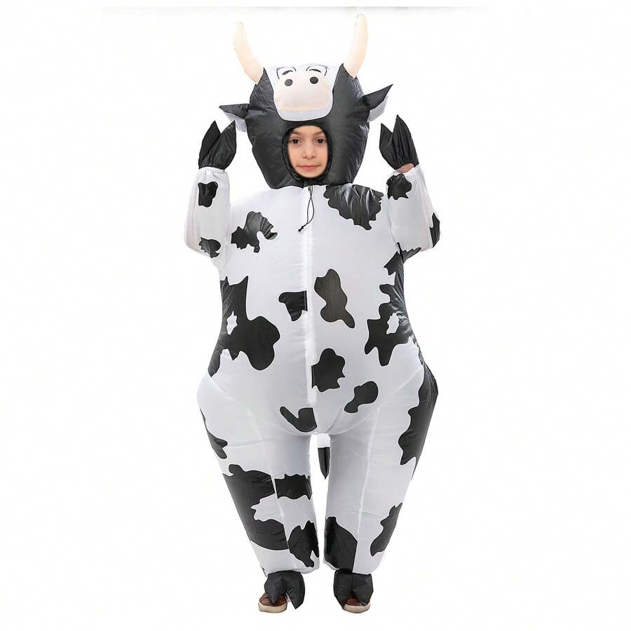 Customized Inflatable Cow Mascot Costume, Cartoon Plush Doll Outfit For Advertising, Promotional Events, Party Dress