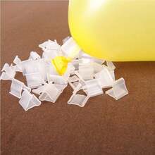 100个装白色乳胶气球夹密封夹气球配件气球密封扎带派对用品 - 彩色 - 查看 11