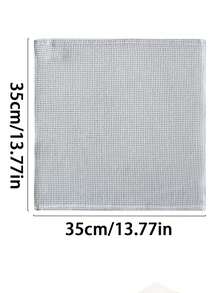 1 Piece Solid Color Waffle Dish Cloth Set, Teak Scrub Pad, Kitchen Towel, Small Square Towel, Dish Cloth, Non-Slip Mat Cloth, Suitable For Kitchen, Bathroom, And Other Cleaning Tasks - Multicolor - View 9